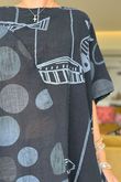 Made in Italy Praia da Marinha Pure Cotton Top Black